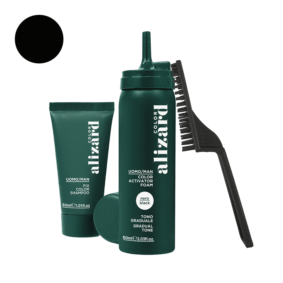 Alizard Color Set for Black Hair (Color Activator Foam + Color Fixer) - My Hair Science