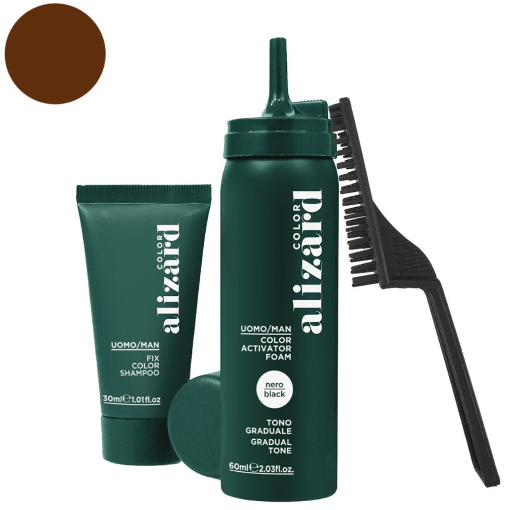 Alizard Color Set for Brown Hair (Color Activator Foam + Color Fixer)