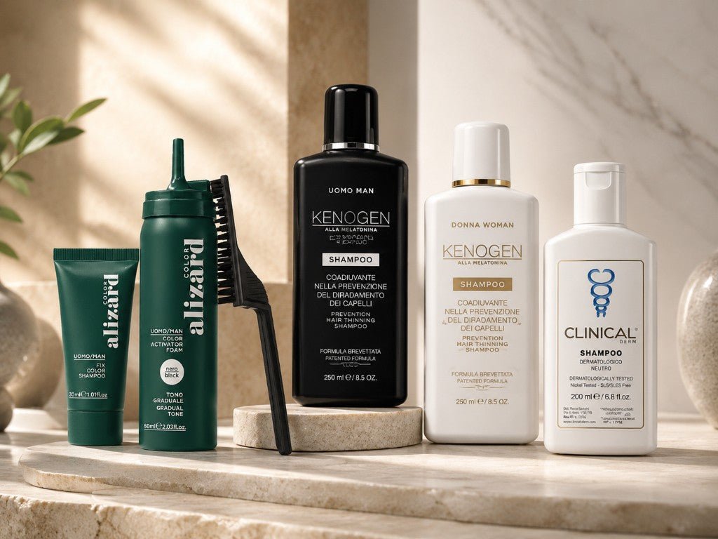 My Hair Science collection featuring Kenogen and Alizard products