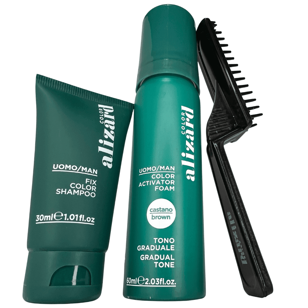 Alizard Color Set for Brown Hair (Color Activator Foam + Color Fixer)